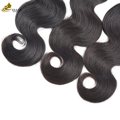 Silk Base Human Hair Lace Closure Wave Frontal Body disesuaikan