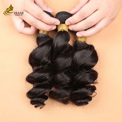 Bundel Rambut Manusia Virgin 100% Tenun Ganda Gelombang Longgar 8 Inci-30 Inci Dengan Penutup