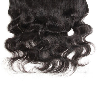 Wanita Remy ekstensi rambut manusia bundel 100% Brasil dengan renda depan penutupan