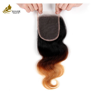 Harga Pabrik Ombre Human Hair Extensions 1b/4/27 Brazilian Virgin Hair Body Wave Bundles With Closure