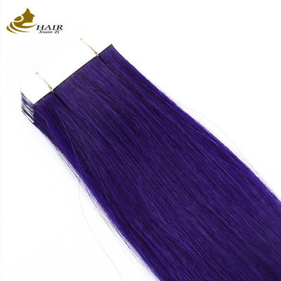 Tape Double Brazil di ekstensi rambut 30 Inch Ungu