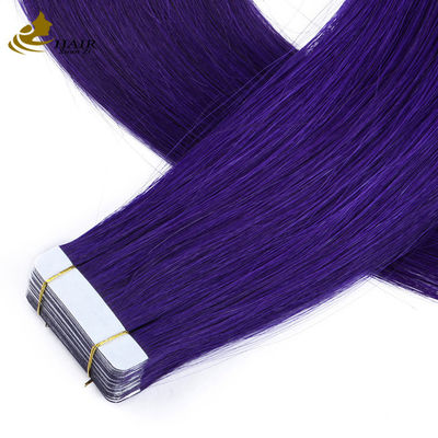 Tape Double Brazil di ekstensi rambut 30 Inch Ungu