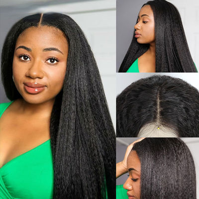 Kerajinan Tangan Perhiasan Rambut Manusia Wigs lurus realistis garis rambut