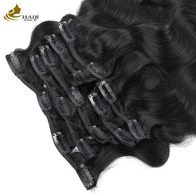 Warna Clip Seamless Di Ekstensi Rambut Awak Gelombang 18 Inch