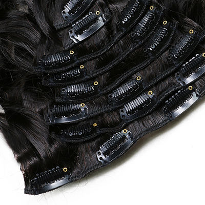 ODM Hitam Clip In Hair Extensions Deep Wave Cepat Tenun Ringan