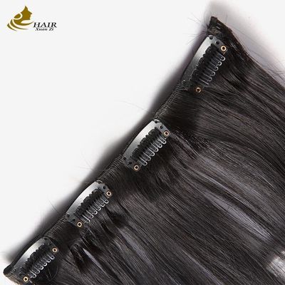 Human Remy Body Wave 18 Inch Curly Clip Dalam Ekstensi Rambut