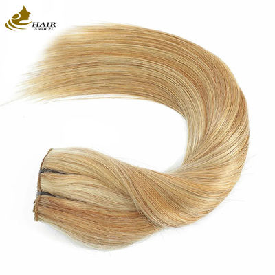 Virgin Human Hair Clip In Extensions Ponytail Straight Warna piano
