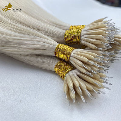 18 Inci Nano Ring Ekstensi Rambut Manusia Keratin U Tip Custom