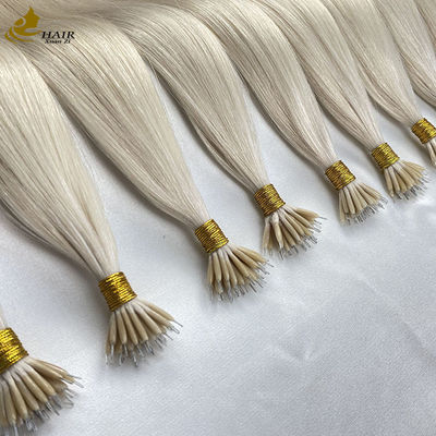 18 Inci Nano Ring Ekstensi Rambut Manusia Keratin U Tip Custom