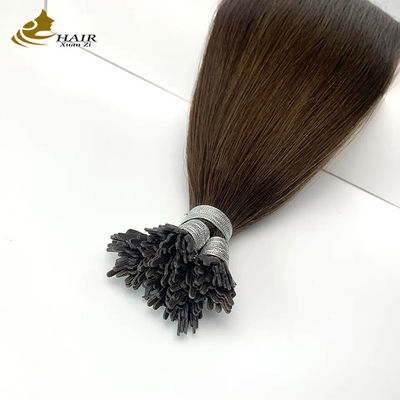 0.5g Keratin rambut ekstensi pra-diikat Hitam alami Sutra lurus
