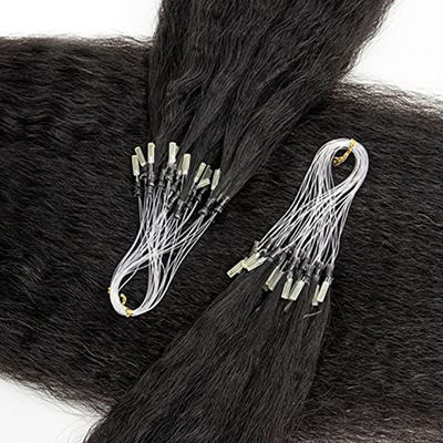 Ekstensi Rambut Manusia Nano Pre Bonded lurus Ekstensi Rambut Manusia Mikroring OEM