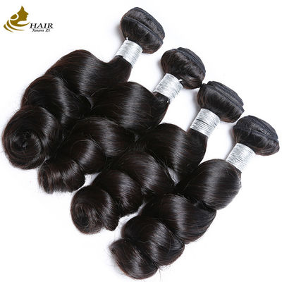 Gelombang longgar Brazil Kinky Curly Virgin Hair Packs Dengan Penutupan renda Frontal