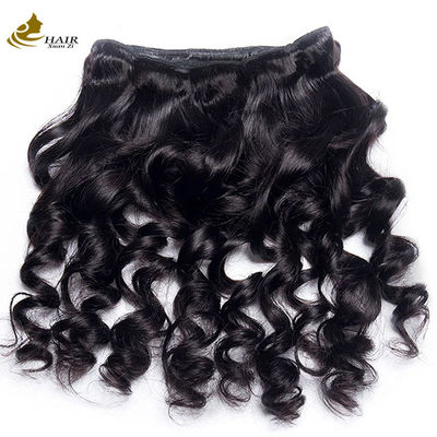 Gelombang longgar Brazil Kinky Curly Virgin Hair Packs Dengan Penutupan renda Frontal