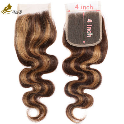 Piano 4/27 Ekstensi Rambut Berwarna Ombre Rambut Manusia Gelombang Tubuh
