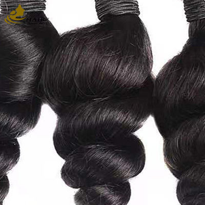 Gelombang longgar Brazil Rambut Manusia Bundel Ekstensi Rambut Hitam Alam