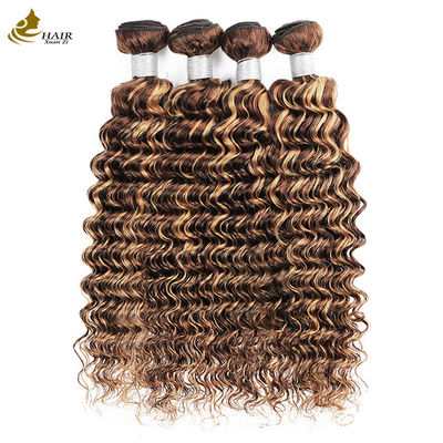 Piano 4/27 Ombre Ekstensi Rambut Manusia Deep Wave Bundle Rambut