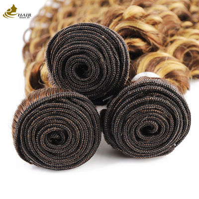 Piano 4/27 Ombre Ekstensi Rambut Manusia Deep Wave Bundle Rambut