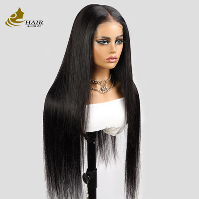 Bone Straight Glueless Transparan 13X4 HD Dasi Bagian Depan Warna Alam 100% Rambut Manusia Wigs