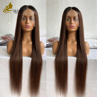 Rata-rata Ukuran Rambut Manusia Bagian Depan Wigs renda 14 "-30" Rambut Panjang Siap Untuk Pengiriman