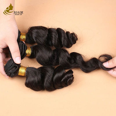 100 gram bundel rambut perawan Brasil dengan bahan rambut India opsional