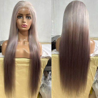 Peruk Baru Wanita Eropa Dan Amerika Fashion Warna Gradien Di Rambut Lambat Langsung Menonjol Brown Emas Serat Kimia Penutup Kepala Wanita