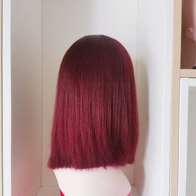 Fashion 100% Virgin Bob Wig Rambut Manusia Wigs renda 4 * 4 Bagian Depan Wig renda