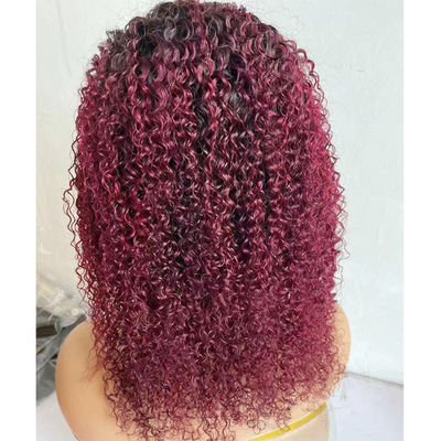 100% Perawan Peruvian Rambut Manusia Air Gelombang renda depan wig