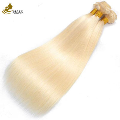 613 Rambut pirang 100% rambut manusia Virgin Ekstensi lurus bundel