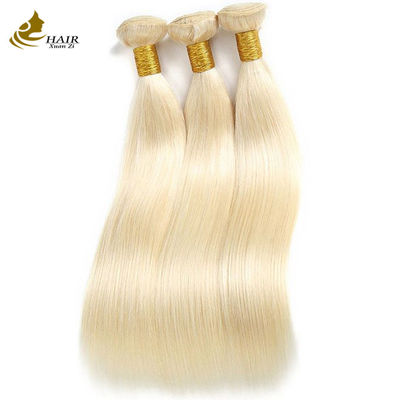 613 Rambut pirang 100% rambut manusia Virgin Ekstensi lurus bundel