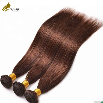 4# Warna cokelat cokelat lurus bundel rambut manusia bundel weft