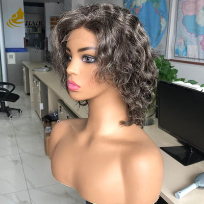 Disesuaikan Gery 5*5 HD Body Wave Glueless Silk Top Full Lace Wig