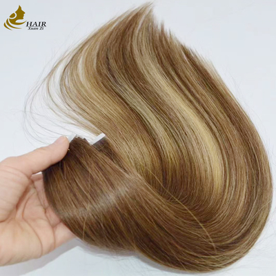 Pakan Kulit Populer Lurus 100% Remy Human Hair Tape Hair Extensions Cuticle Aligned Virgin Hair
