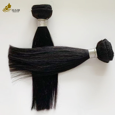 2 potongan 10 inci rambut bundel dan HD 2 * 6 rambut penutupan Perawan rambut manusia alami Hitam lurus rambut weft