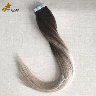 4/18 Tape Warna Di Rambut Ekstensi Rambut Manusia Perawan Langsung