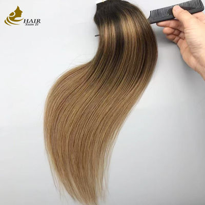 100% asli Virgin Human Hair Tape In Hair Extensions B2/6 Warna lurus ekstensi rambut