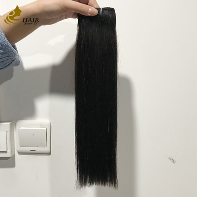 Berkualitas Tinggi Virgin Human Hair Bundles Natural Black Straight Hair Weft