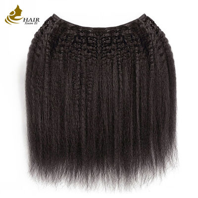 22 inci alami Hitam Kinky lurus Brasil Perawan Rambut Manusia Bundle Rambut Weft