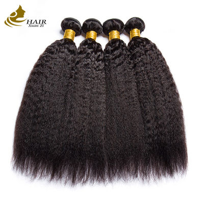 22 inci alami Hitam Kinky lurus Brasil Perawan Rambut Manusia Bundle Rambut Weft