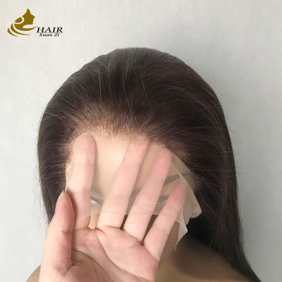 3# Color Straight Needle Delivery Human Hair Lace Wig Virgin Human Hair Full Lace Wig