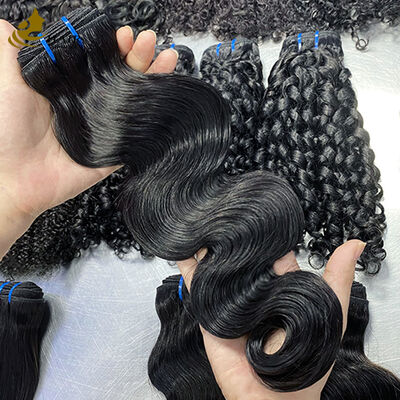 kualitas Pabrik Grosir 100% Body Wave alami Hitam Perawan Rambut Manusia Bundel pabrik