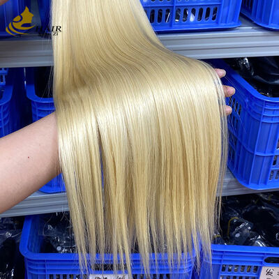 2025 Jual Teratas 100% Perawan Biru Blonde Human Hair Bundles Weft Light Color Hair Bundles