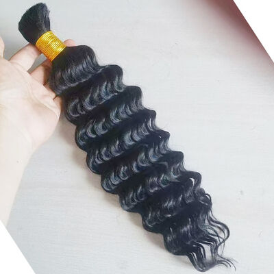 kualitas Grosir Kualitas Tinggi 100% Unprocessed Single Donor Real Virgin Human Hair Bulk pabrik