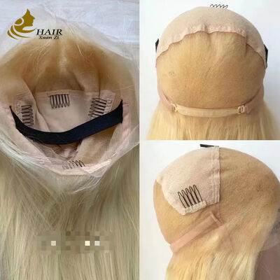 HD Wigs renda Perawan Rambut Manusia Brasil 30 Inci Full Wig renda Warna pirang 613 Full Wig renda